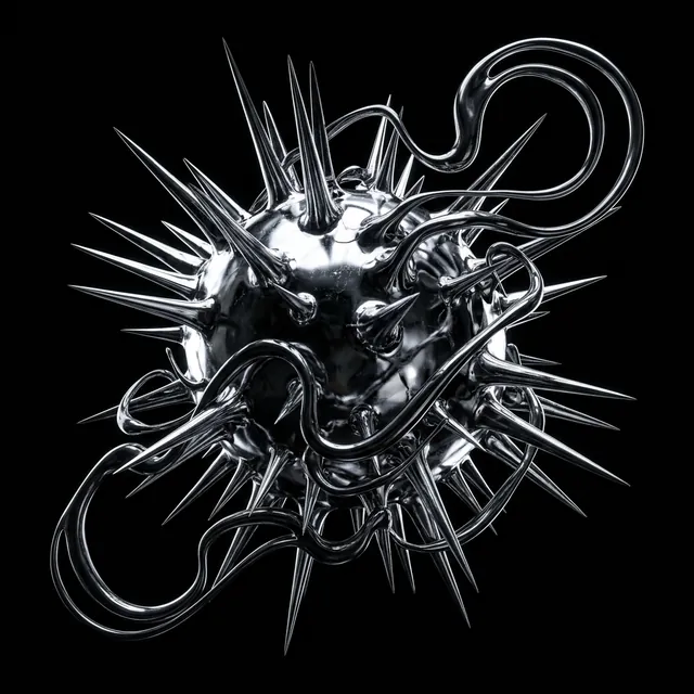 Auve silver spike accessory detail